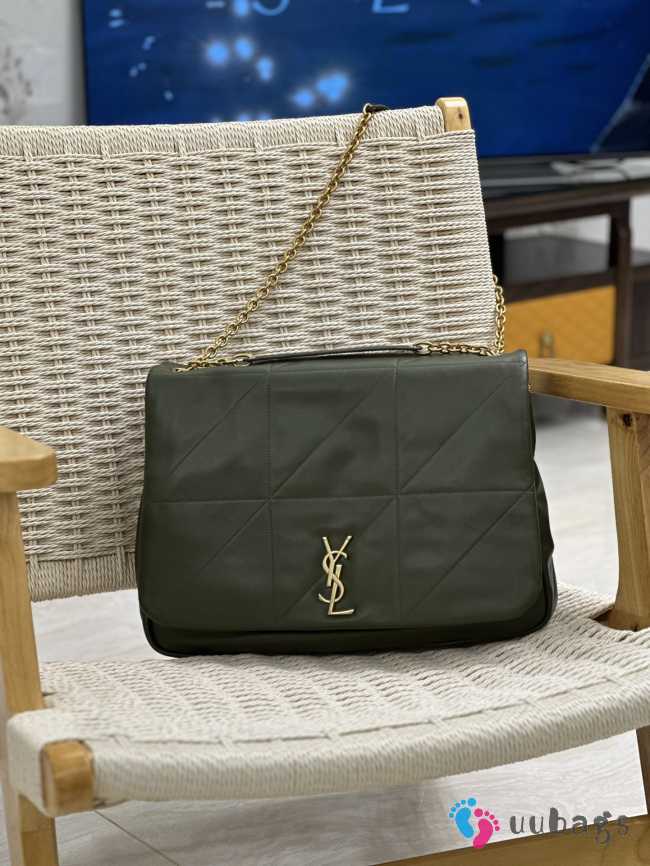 YSL Jamie 4.3 In Lambskin Large Supple Nappa Leather Bag Green 43×29×9cm - 1