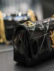 YSL Jamie In Patent Effect Fabric Bag In Black 20×12.5×6.5cm - 5