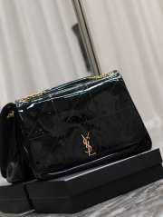 YSL Jamie 4.3 In Patent Effect Fabric Bag In Black 43×29×9cm - 6