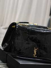 YSL Jamie 4.3 In Patent Effect Fabric Bag In Black 43×29×9cm - 4