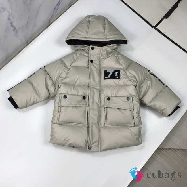 Dior Thickened Grey Down Jacket For Kids - 1