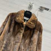 Dior Fur Short Coat In Brown - 4