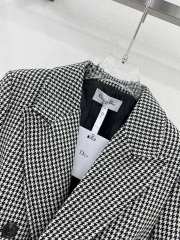 Dior Women Grey and Black Checked Overcoat - 3