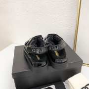 Chanel shearling lined sandal in black - 5