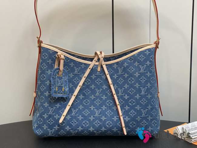 Louis Vuitton M46197 CarryAll MM Denim Bag 39x30x15cm - 1