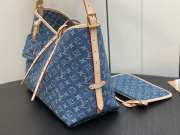 Louis Vuitton M46197 CarryAll MM Denim Bag 39x30x15cm - 2