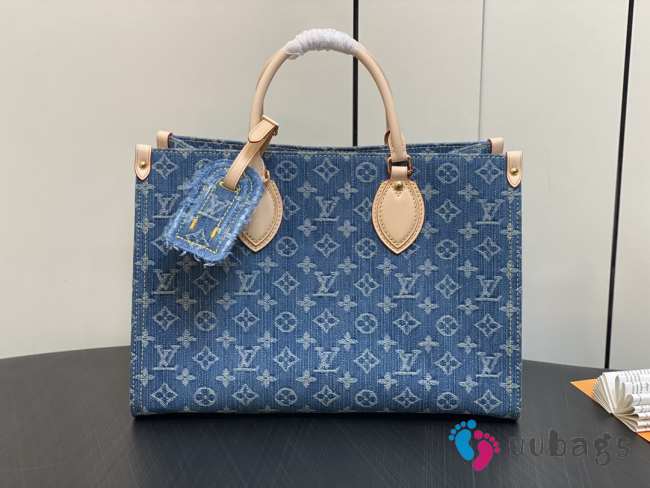 Louis Vuitton Onthego MM Tote Bag M46871 Denim 35x27x14cm - 1