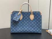 Louis Vuitton Onthego MM Tote Bag M46871 Denim 35x27x14cm - 1