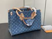 Louis Vuitton Onthego MM Tote Bag M46871 Denim 35x27x14cm - 6