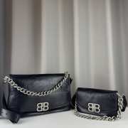 Balenciaga BB Soft Small Flap Bag In Black 24x3x14cm - 1