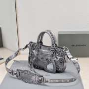 Balenciaga Neo Cagole Small Tote Bag Metallized In Silver 24x15x5cm - 4