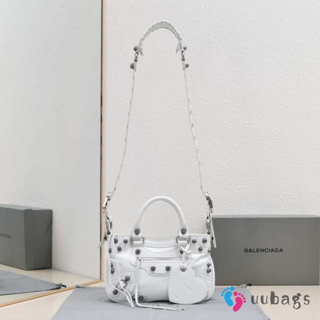 Balenciaga Neo Cagole Small Tote Bag In White 24x15x5cm - 1