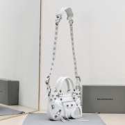 Balenciaga Neo Cagole Small Tote Bag In White 24x15x5cm - 3