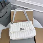 Balenciaga Monaco Chain Bag Quilted In Off White 27.9x18x9.9cm - 1