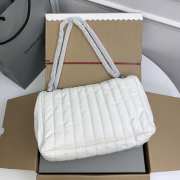 Balenciaga Monaco Chain Bag Quilted In Off White 27.9x18x9.9cm - 5