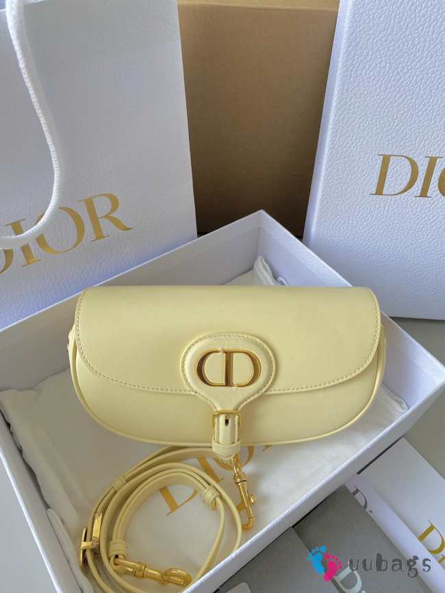 Dior Bobby East-West Bag Sand-Colored Box Calfskin In Yellow 22x13x5cm - 1