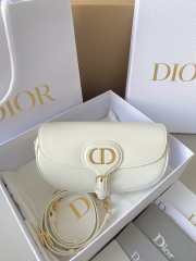 Dior Bobby East-West Bag Sand-Colored Box Calfskin In White 22x13x5cm - 1