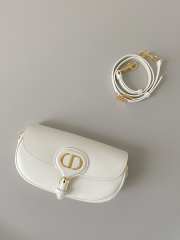 Dior Bobby East-West Bag Sand-Colored Box Calfskin In White 22x13x5cm - 5