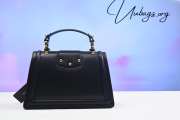 Dolce & Gabbana Amore Calfskin Leather Shoulder Bag Black 27x18x8cm - 5