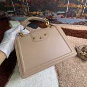 Dolce & Gabbana Amore Calfskin Leather Shoulder Bag Beige 27x18x8cm - 2