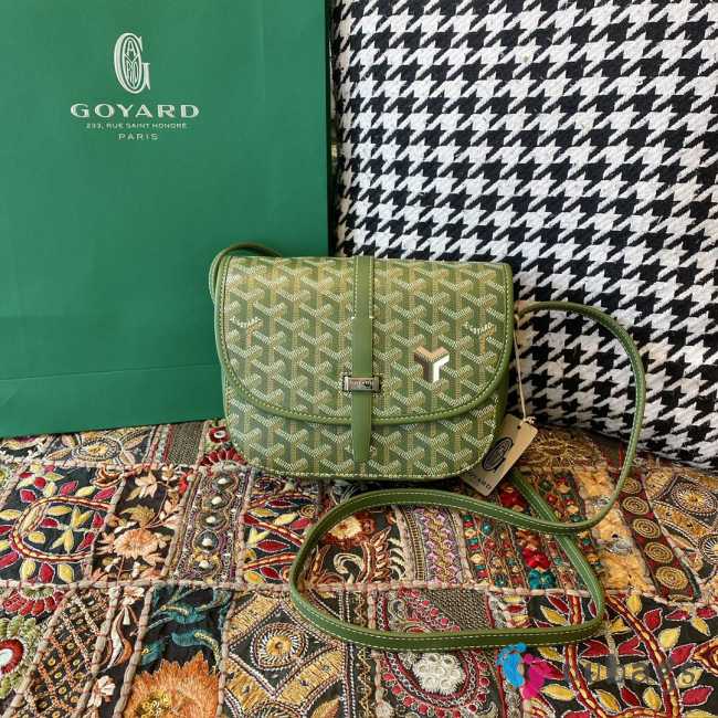 Goyard Belvedere PM Bag In Green 22x7x17cm - 1