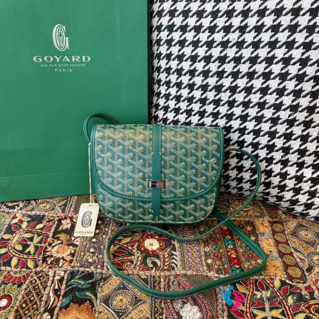 Goyard Belvedere PM Bag In Dark Green 22x7x17cm - 1