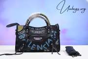 Balenciaga Classic City Mini Graffiti In Black  30*10*20cm - 1