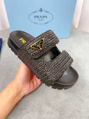 Prada crocheted flat sandals in brown 2.5cm - 3