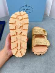 Prada crocheted flat sandals in beige 2.5cm - 5