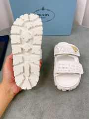 Prada crocheted flat sandals in white 2.5cm - 5