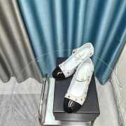 Chanel patent crystal - embellished round toe high heels in white 6.5cm - 6