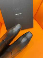 YSL Auteuil enameled sheepskin leather boots 10.5cm - 3