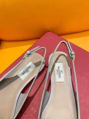 Valentino Vlogo slingback flat pointed toe shoes in grey - 6