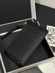 Loewe Card Holder 'Suna Fujita Lemurs' Black 7.5x13x1cm - 4