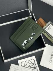 Loewe Card Holder 'Suna Fujita Lemur' Green 7.5x10.5cm - 6