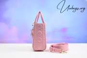 Uubags | Dior Lady Mini Bag Melocoton Pink Cannage Lambskin 17x15x7cm - 5