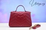 Gucci marmont mini top handle bag 547260 in red 21cm - 6