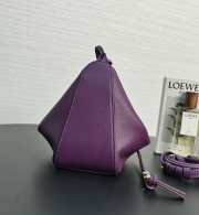 Loewe mini Hammock hobo bag in classic calfskin in purple 28x17x9.5cm - 5