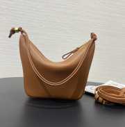 Loewe mini Hammock hobo bag in classic calfskin in brown 28x17x9.5cm - 1