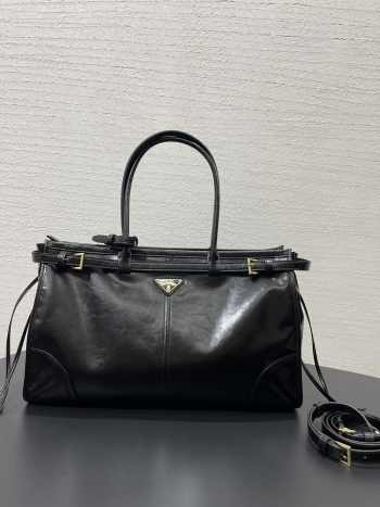 Prada large leather handbag 38.5x23x13cm