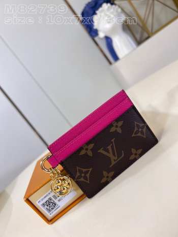 Louis Vuitton M82739 Charms Card Holder In Pink 10.2x7.3x0.3cm