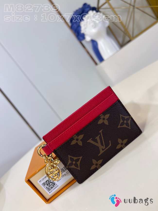 Louis Vuitton M82739 Charms Card Holder In Red 10.2x7.3x0.3cm - 1