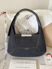 Alexander McQueen Jewelled Hobo Bag in Denim 18x30x13cm - 5