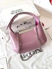 Alexander McQueen Jewelled Hobo Mini Bag in Antique Pink 12x20x8cm - 2