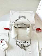 Alexander McQueen Jewelled Hobo Mini Bag in White 12x20x8cm - 1