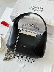 Alexander McQueen Jewelled Hobo Mini Bag in Black 12x20x4cm - 4