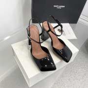 Amina Muaddi Charlotte Pump Black Patent 9.5cm - 1