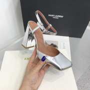 Amina Muaddi Charlotte Pump Silver Mirror 9.5cm - 6