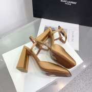 Amina Muaddi Charlotte Pump Latte Satin 9.5cm - 3