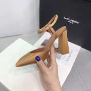 Amina Muaddi Charlotte Pump Latte Satin 9.5cm - 4